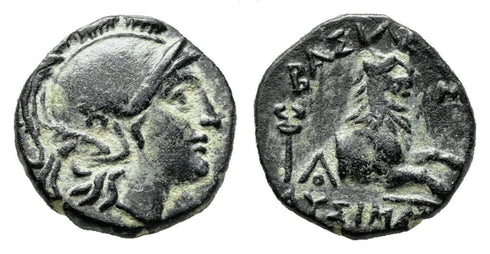 VF+ Ancient Greek coin from Thrace - Athena and Lion 297-281 BC