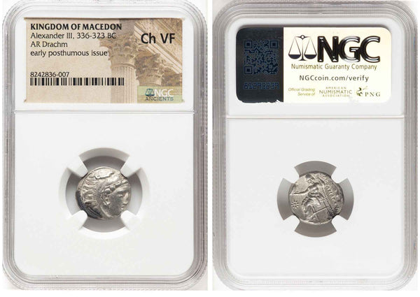 VF Ancient Greek silver coin of Alexander III 'The Great'. Postumous issue