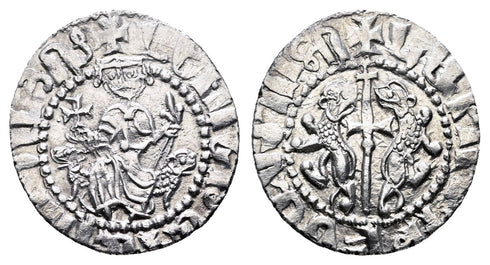 Cilician Armenia silver coin of Levon I AD 1198-1219.