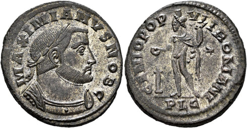 Roman coin of Galerius as Caesar - From the Rauceby Hoard