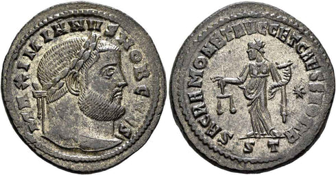 Superb Roman coin of Galerius as Caesar - From the Rauceby Hoard - Near EF