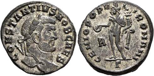 Roman coin of Constantius I as Caesar - From the Rauceby Hoard