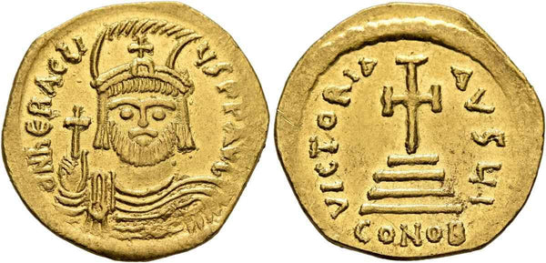 Byzantine coin of Heraclius - Gold Solidus - Constantinopolis