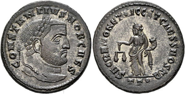 Roman coin of Constantius I as Caesar - From the Rauceby Hoard - Near EF