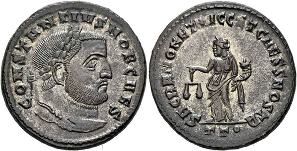 Roman coin of Constantius I as Caesar - From the Rauceby Hoard - Near EF