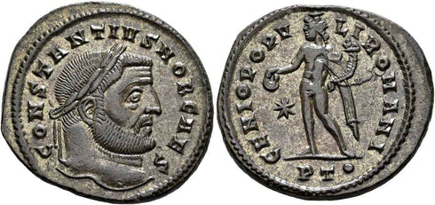 Roman coin of Constantius I as Caesar - From the Rauceby Hoard - Near EF
