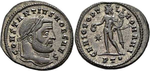 Roman coin of Constantius I as Caesar - From the Rauceby Hoard - Near EF