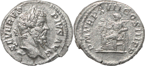 Septimius Severus silver denarius 193-211AD - Salus