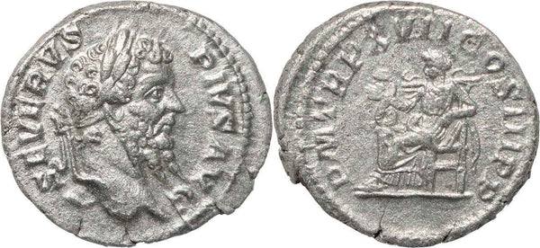 Septimius Severus silver denarius 193-211AD - Salus