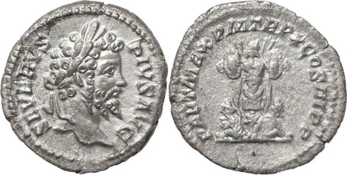 Septimius Severus silver denarius 193-211AD - Captives