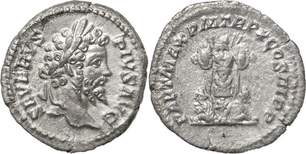 Septimius Severus silver denarius 193-211AD - Captives