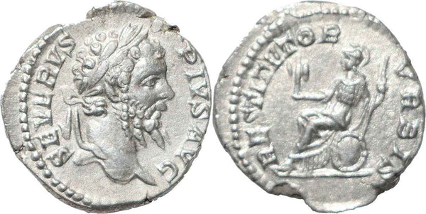 Septimius Severus silver denarius 193-211AD - Roma