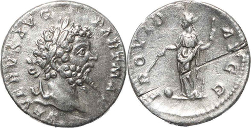 Septimius Severus silver denarius 193-211AD - Providentia XF/VF