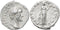 Roman silver denarius of Antoninus Pius - Fides