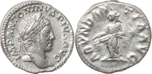 Roman silver denarius of Elagabalus - ABVNDANTIA AVG
