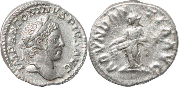 Roman silver denarius of Elagabalus - ABVNDANTIA AVG