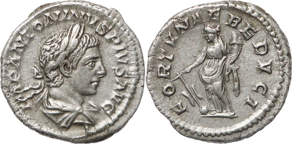 Roman silver denarius of Elagabalus - FORTVNAE REDVCI