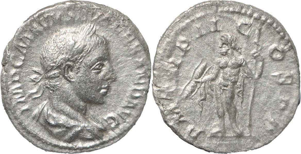 Roman silver coin of Elagabalus - Zeus