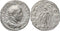 Roman silver coin of Elagabalus - Zeus