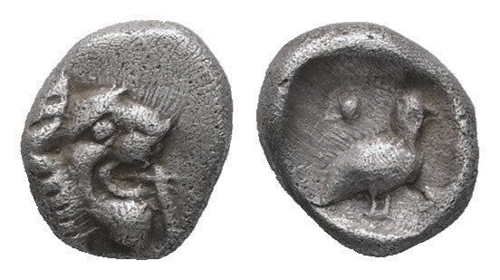 Ancient Greek silver coin from Ionia, Miletos. 600-500BC