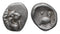 Ancient Greek silver coin from Ionia, Miletos. 600-500BC
