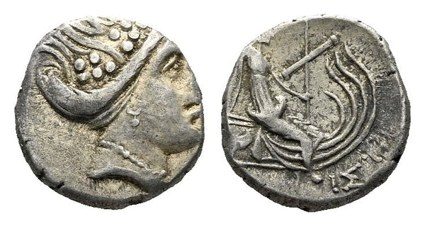 Ancient Greek silver coin from Euboea, Histiaia - Tetrobol circa 3-2 century BC