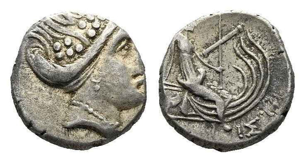 Ancient Greek silver coin from Euboea, Histiaia - Tetrobol circa 3-2 century BC