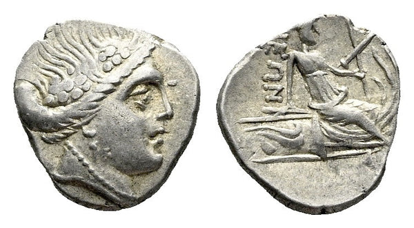 Ancient Greek silver coin from Euboea, Histiaia - Tetrobol circa 3-2 century BC
