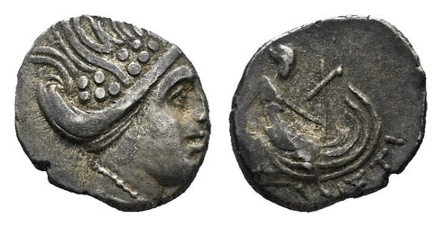 Ancient Greek silver coin from Euboea, Histiaia - Tetrobol circa 3-2 century BC