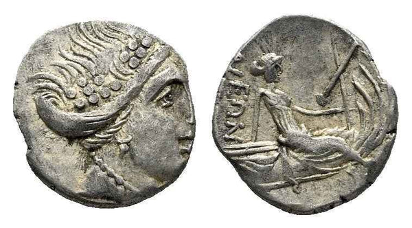 Ancient Greek silver coin from Euboea, Histiaia - Tetrobol circa 3-2 century BC