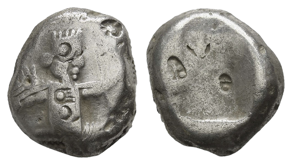 Ancient Achaemenid silver coin - Time of Darius II to Artaxerxes II AR Siglos 420-375 BC minted in Sardes, Lydia