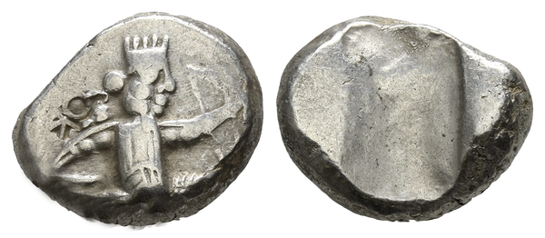 Ancient Achaemenid silver coin - Time of Darius II to Artaxerxes II AR Siglos 420-375 BC minted in Sardes, Lydia