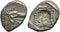Ancient Greek silver coin from Caria, Halikarnassos Circa 500-495 BC