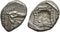 Ancient Greek silver coin from Caria, Halikarnassos Circa 500-495 BC