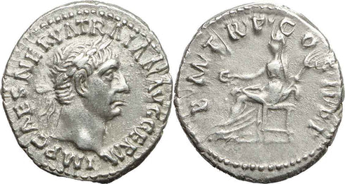Roman silver denarius of the Emperor Trajan - PAX