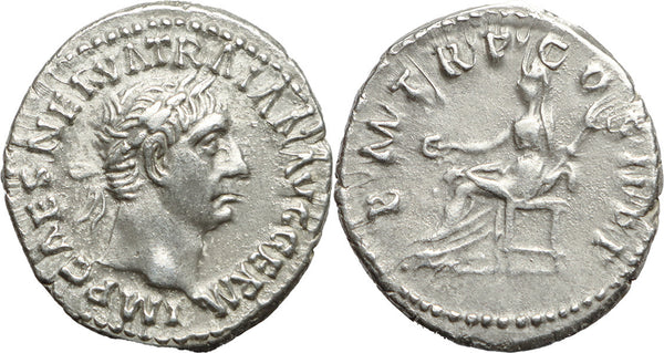 Roman silver denarius of the Emperor Trajan - PAX