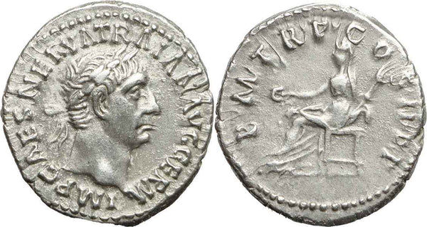 Roman silver denarius of the Emperor Trajan - PAX