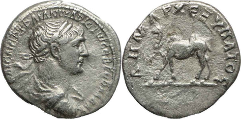 Roman silver drachm of the Emperor Trajan - Camel