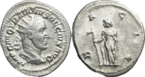 Roman silver coin of Trajan Decius - DACIA