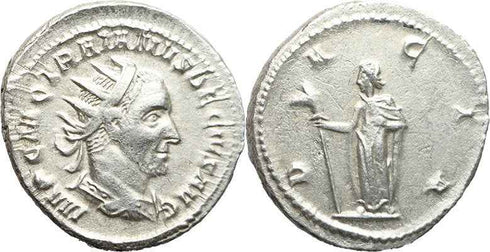 Roman silver coin of Trajan Decius - DACIA