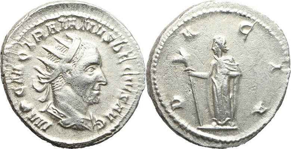 Roman silver coin of Trajan Decius - DACIA