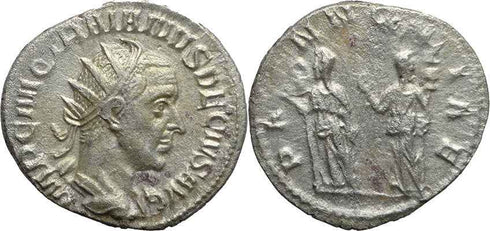 Ancient Roman silver coin of Trajan Decius - PANNONIAE