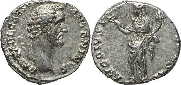 Roman silver denarius of Antoninus Pius - Felicitas