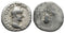 Ancient Roman silver coin of the Emperor Hadrian minted in Caesaria, Cappadocia