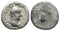 Ancient Roman silver coin of the Emperor Hadrian minted in Caesaria, Cappadocia