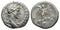 Ancient Roman silver coin of the Emperor Hadrian minted in Caesaria, Cappadocia