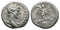 Ancient Roman silver coin of the Emperor Hadrian minted in Caesaria, Cappadocia