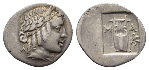 Ancient Greek silver coin from Kragos, Lycia 48-42BC
