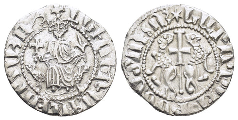 Ancient Cilician Armenia silver coin of Levon I AD 1198-1219