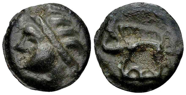 Ancient Celtic coin - Gaul - Remi AE Cast potin unit, 1st century BC